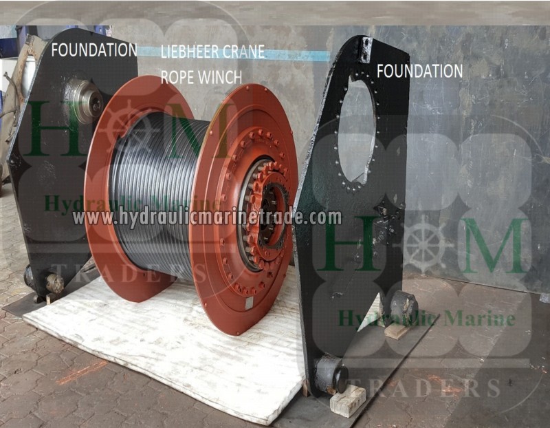 Used ROPE WINCH WITH FOUNDATION-2 Hydraulic